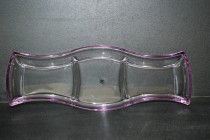 Kabaret obdĺžnikový Winx 3 dielny, fialový okraj 41,5 cm