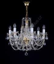 Luster krištáľový exclusiv 6 ramenný 4L040CE6 49x46cm pozlátený reťaz