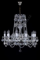 Luster krištáľový Swarovski 10 ramenný 3L145SW10nikl 66x67cm nikel reťaz