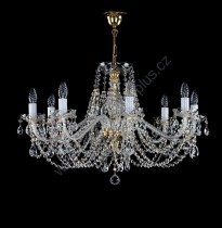 Luster krištáľový Swarovski 8 ramenný 11LA010SW8 78x50cm pozlátený reťaz