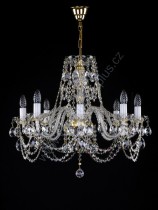 Luster krištáľový Swarovski 8 ramenný 2L142SW8 67x60cm pozlátený reťaz