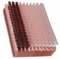 Obdĺžnikový kartáč s kombinovanými štetinami nylon / bronz 12007.
