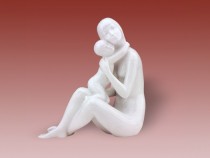 Porcelánová figúra Materstvo, biele