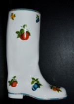 Porcelánová čižma, dekorácia ovocia 80H, 39cm.