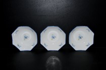 Porcelánové kompótovej misky Octagon, sada 3 ks, porcelán nezábudky