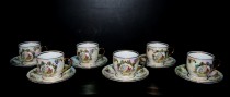 Šálka s tanierikom čajový, porcelán tri grácie, tvar Verona 6 ks