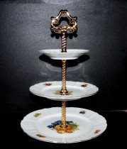 Tanier na cukrovinky 3poschodový Bernadotte ovocie