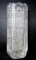 Váza krištáľová brúsená 6hranná 57001 25cm