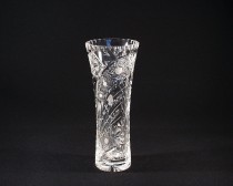 Váza krištáľová brúsená 80045/35003/250 25 cm. dekor "páv / kométa"