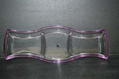 Kabaret obdĺžnikový Winx 3 dielny, fialový okraj 41,5 cm