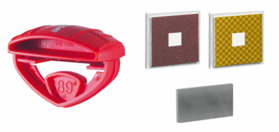 Vreckový brúsik QUICK SHARP BASIC EXTRA 88 ° a 89 ° 11005 s vymeniteľným pilníkom, diamantom a kameňom TRIZACT.