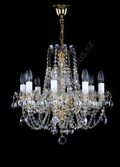 Luster krištáľový exclusiv 8 ramenný 3L10042CE8 50x46cm pozlátený reťaz