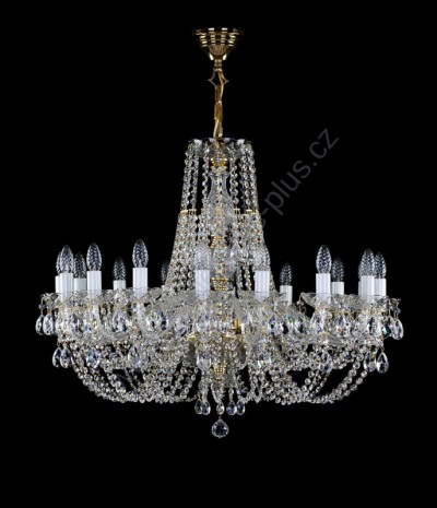 Luster krištáľový Swarovski 16ramenný 12L054SW16 85x70cm pozlátený reťaz