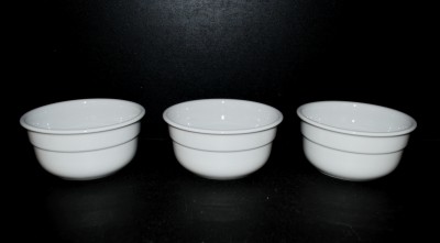 Miska na polievku 0,4l. 3ks, biely porcelán