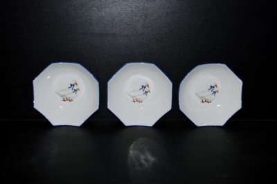 Porcelánové kompótovej misky Octagon, sada 3 ks, porcelán Husi.